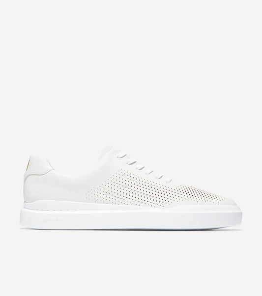 Men's GrandPrø Rally Laser Cut Sneakers in White | Cole Haan