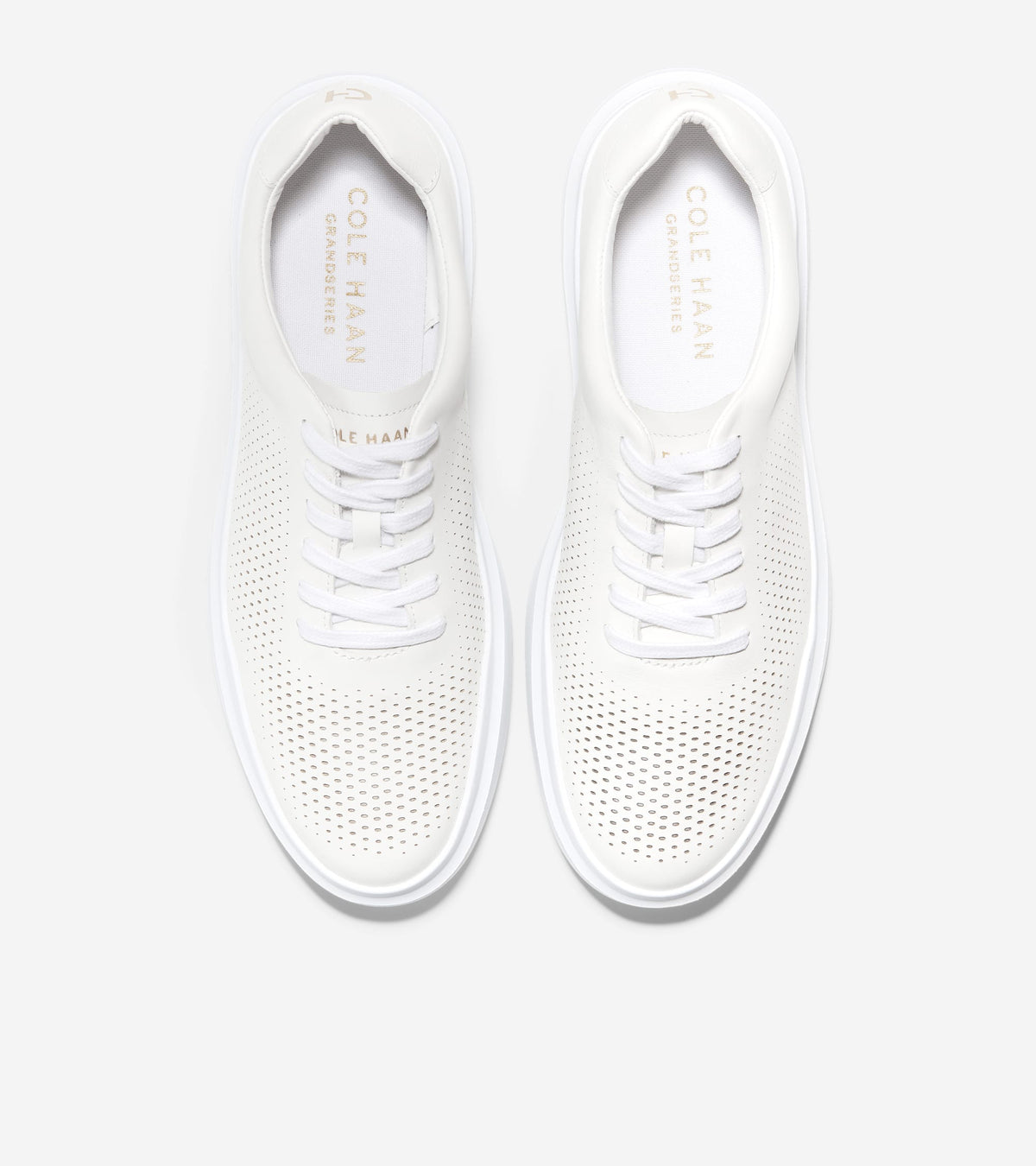Men's GrandPrø Rally Laser Cut Sneakers in White | Cole Haan
