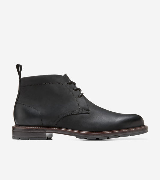 Men's Roundhill Grand Waterproof Chukka Boots in Black | Cole Haan