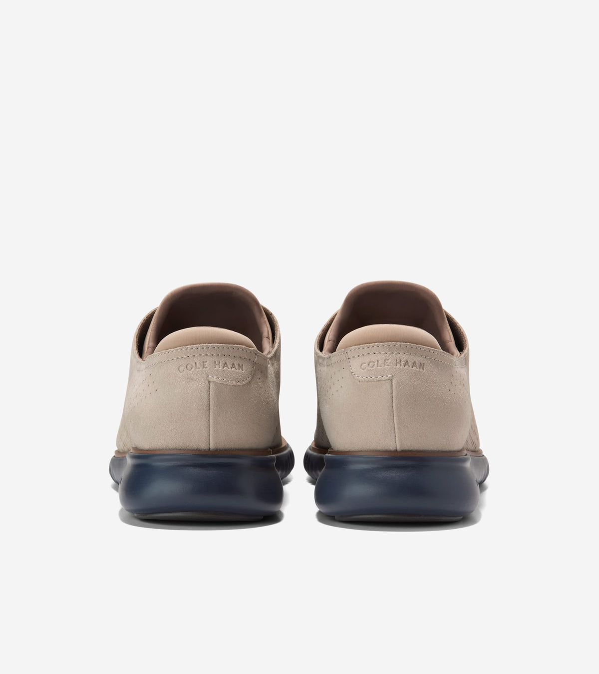 Men's 2.ZERØGRAND Laser Wingtip Oxfords in Beige | Cole Haan