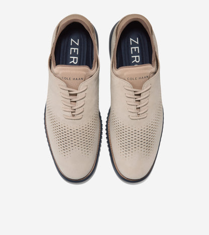 Men's 2.ZERØGRAND Laser Wingtip Oxfords in Beige | Cole Haan