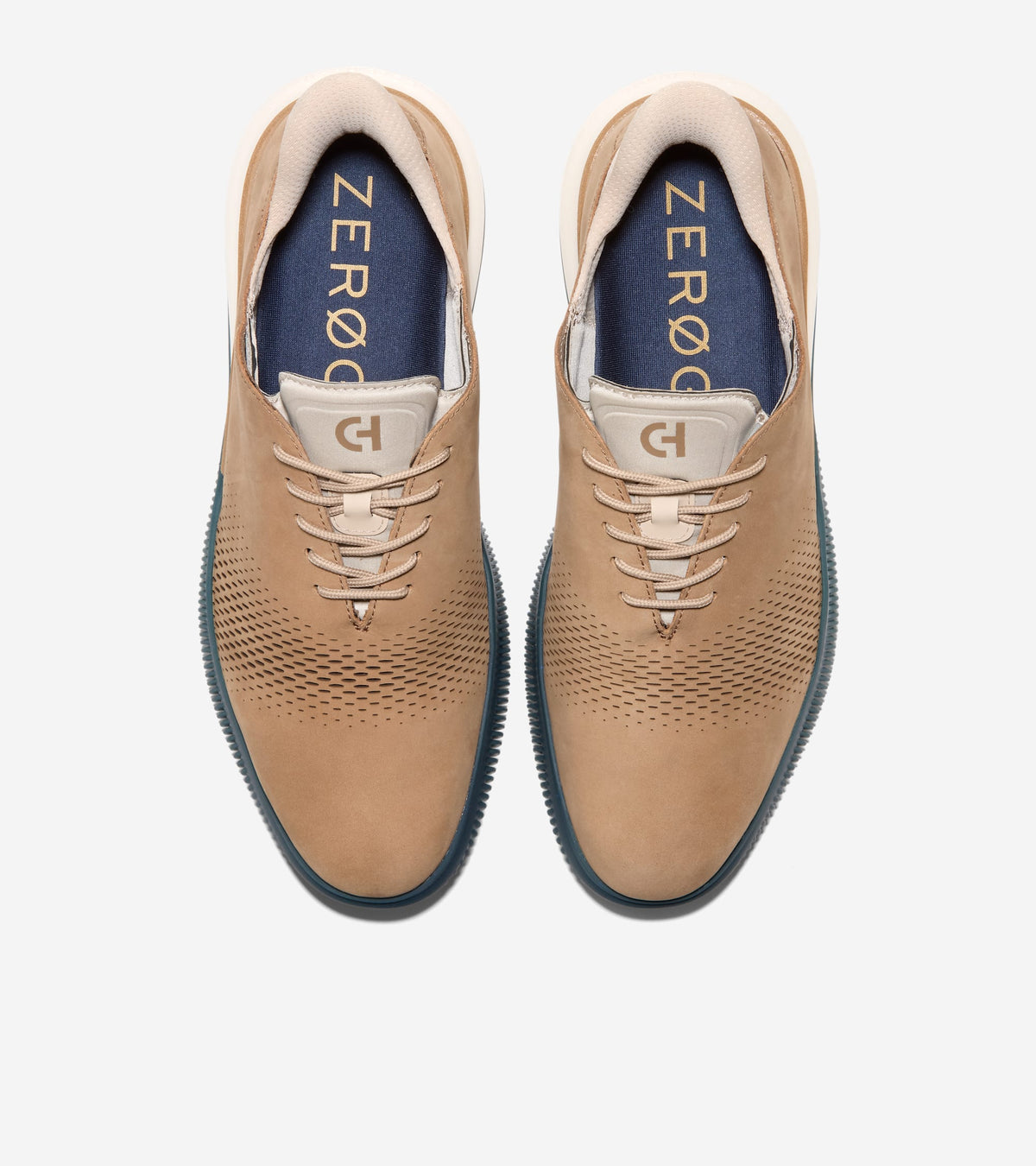 Men's 6.ZERØGRAND Laser Quick-On Oxfords in Beige | Cole Haan