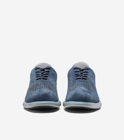Men's 2.ZERØGRAND Laser Wingtip Oxfords in Blue | Cole Haan