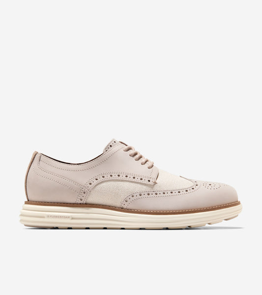Men's ØriginalGrand Remastered Wingtip Oxfords in Beige | Cole Haan