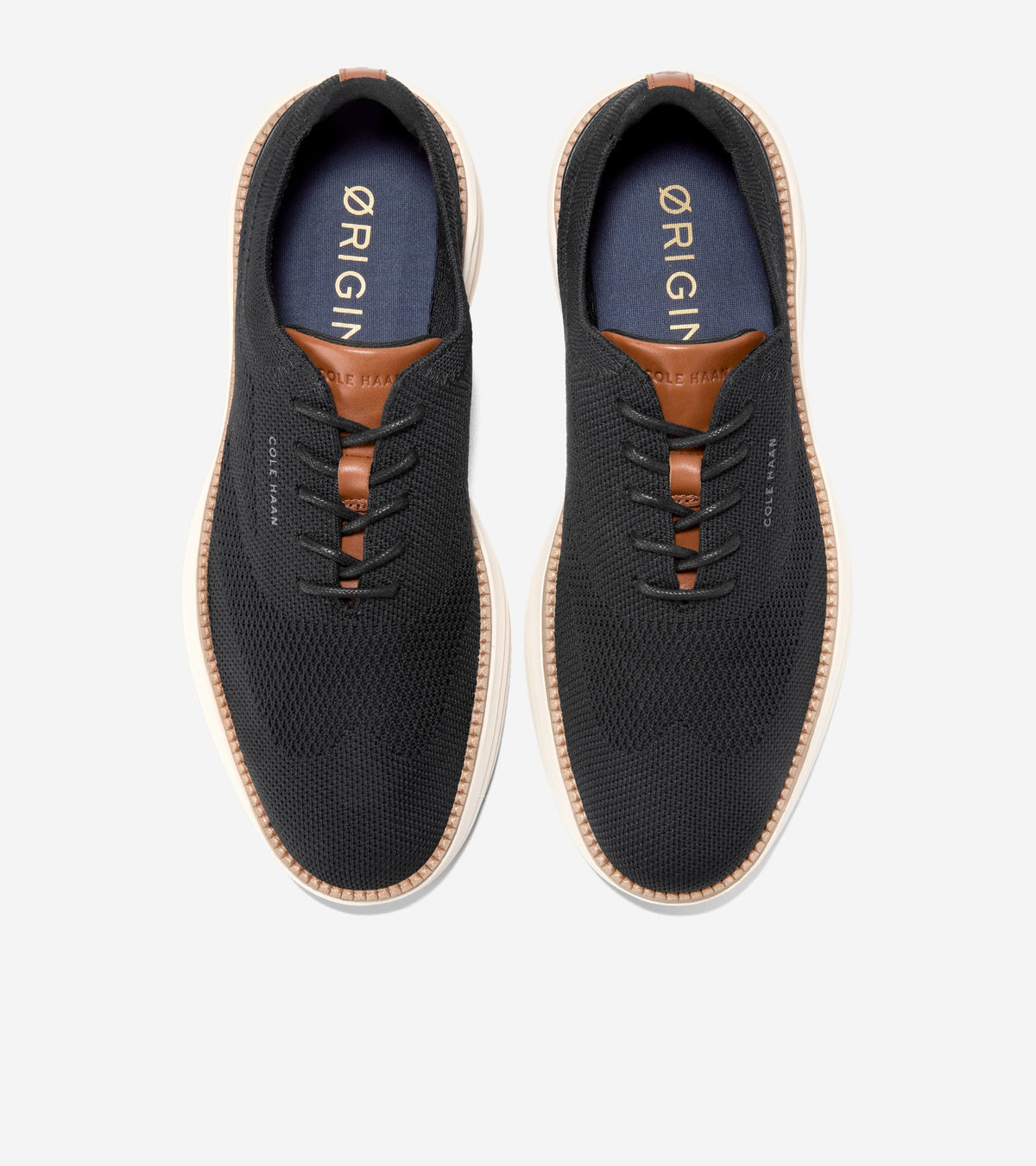 Men's ØriginalGrand Horizon Stitchlite™ Wingtip Oxfords in Black | Cole Haan