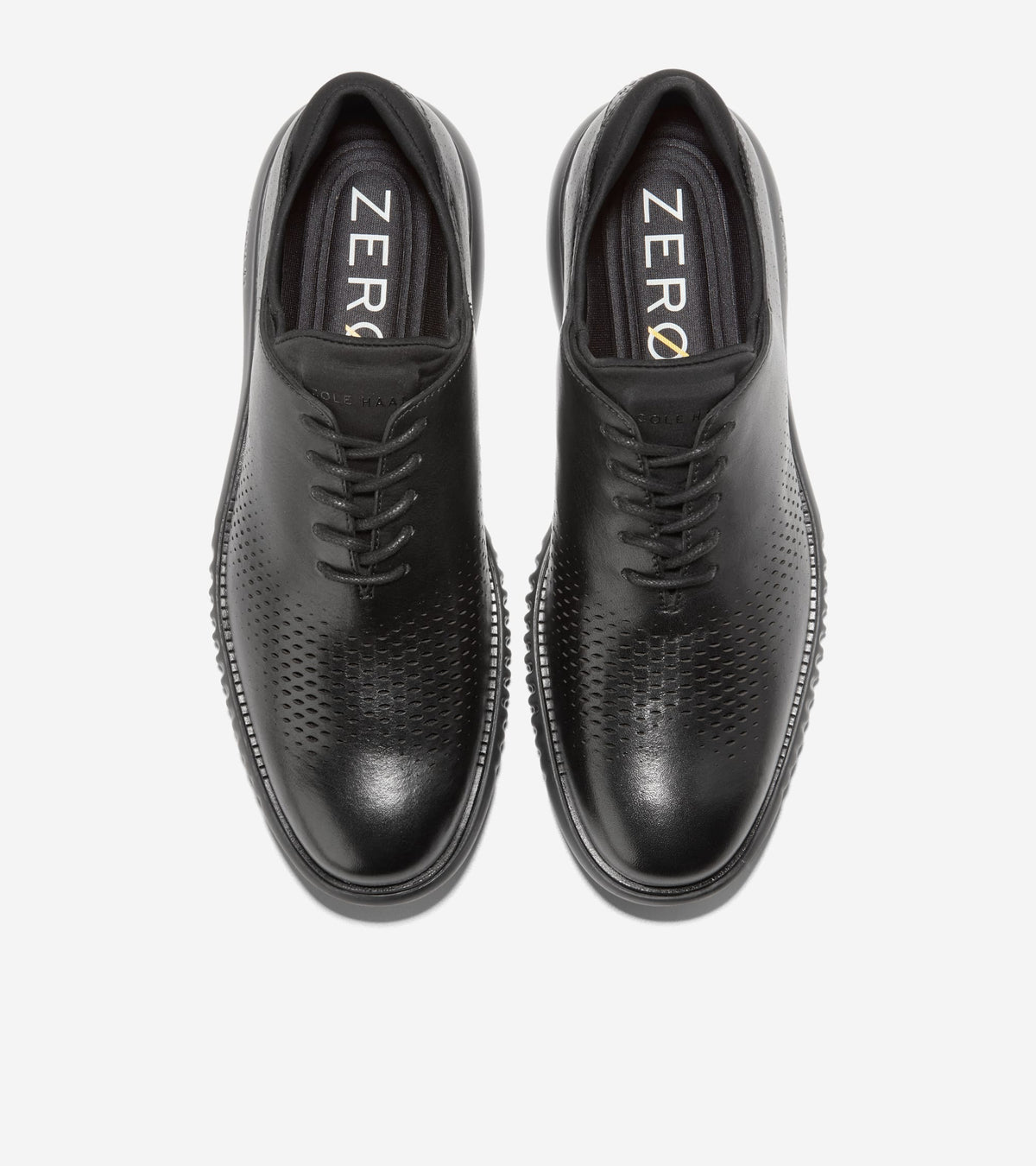 Men's 2.ZERØGRAND Laser Wingtip Oxfords in Black | Cole Haan