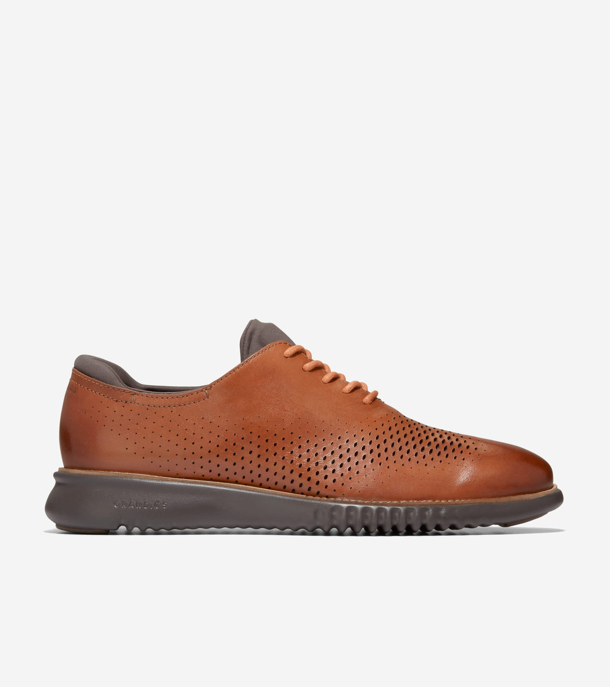 Men's 2.ZERØGRAND Laser Wingtip Oxfords in Brown | Cole Haan