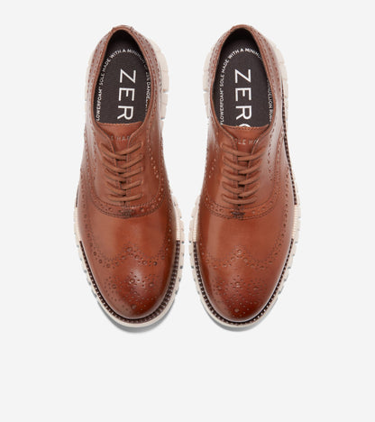 Men's ZERØGRAND Remastered Wingtip Oxfords in Brown | Cole Haan