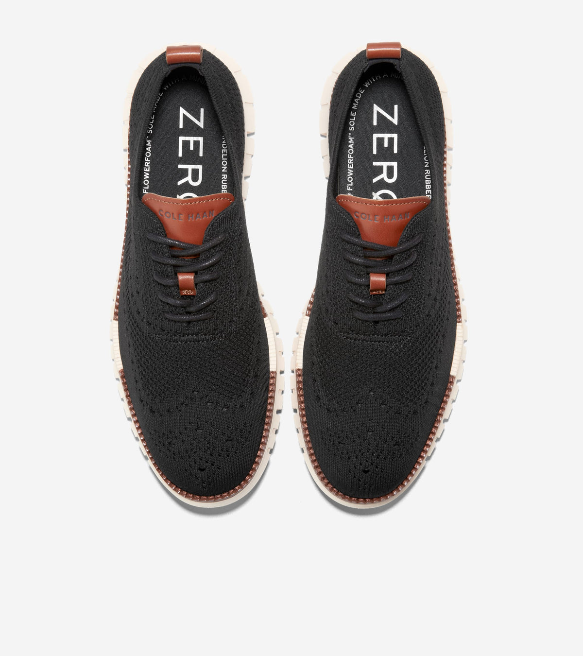 Men's ZERØGRAND Remastered Stitchlite™ Wingtip Oxfords in Black | Cole Haan