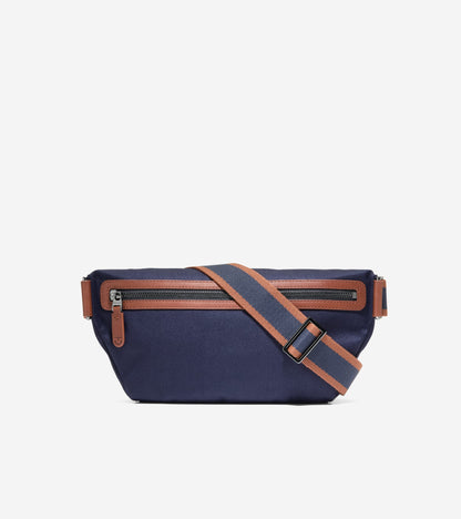 Men's Judson Brushed Twill Crossbody Bag in Blue | Cole Haan