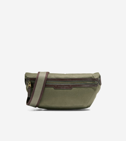 Men's Judson Brushed Twill Crossbody Bag in Green | Cole Haan
