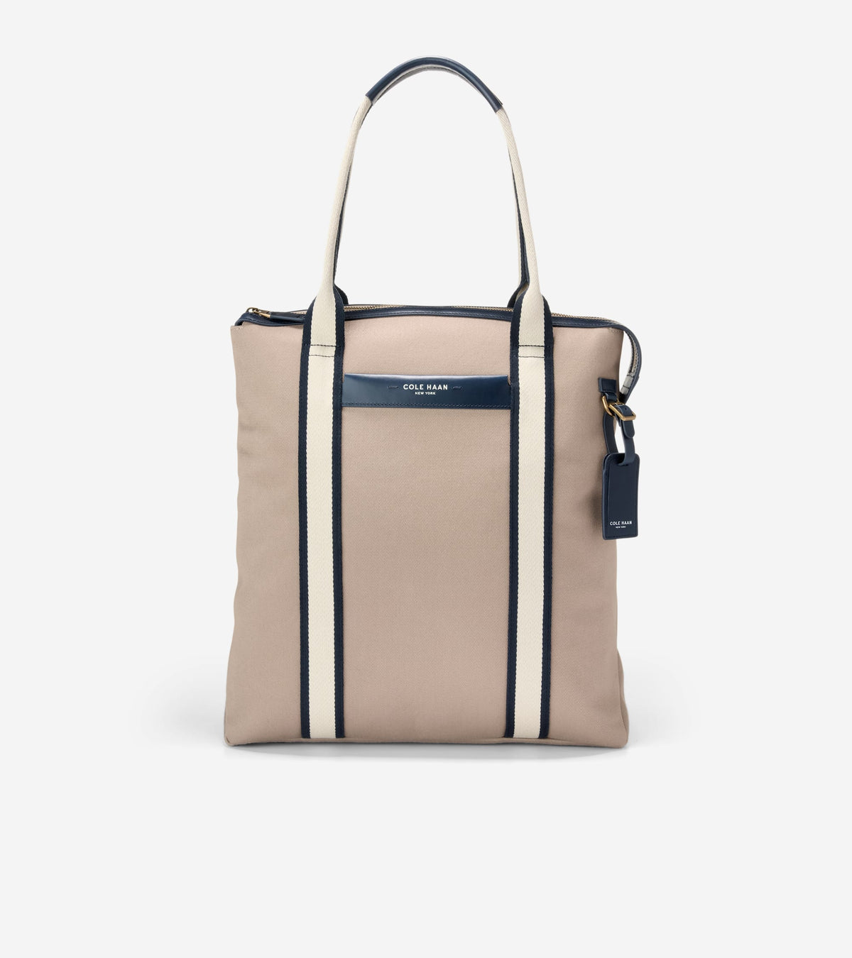 Men's Judson Brushed Twill North/South Tote Bag in Beige | Cole Haan