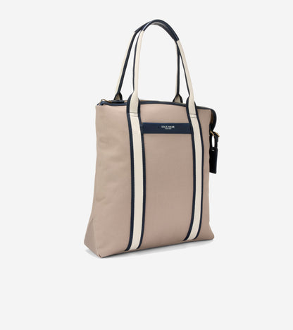 Men's Judson Brushed Twill North/South Tote Bag in Beige | Cole Haan