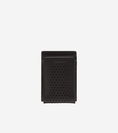 Washington Perforated Card Case in Black | Cole Haan