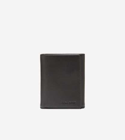 Men's Leather Trifold Wallet in Black | Cole Haan
