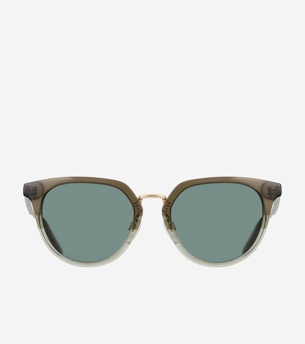 Men's Modern Elevated Round Sunglasses in Green | Cole Haan