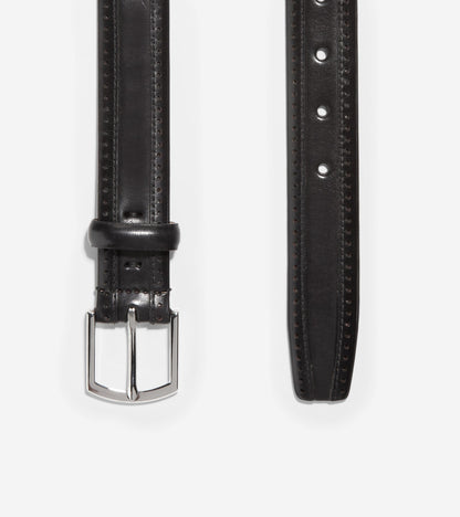 Dawson 32MM Perforated Belt in Black | Cole Haan