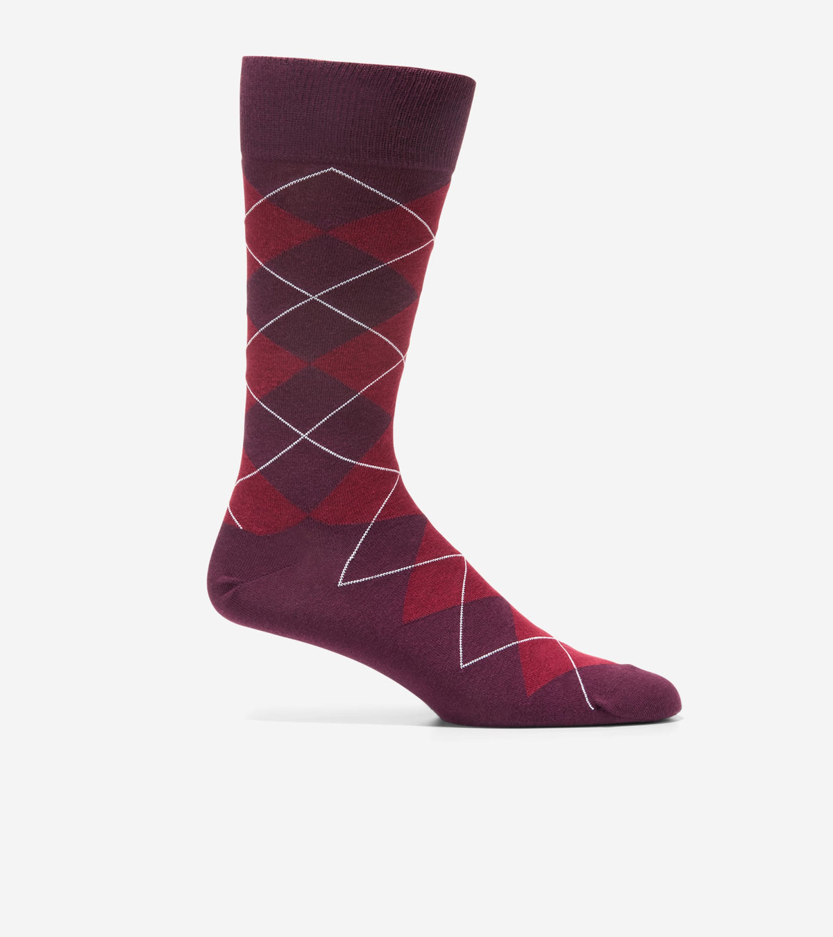 Men's Classic Argyle Dress Crew Socks in Red | Cole Haan