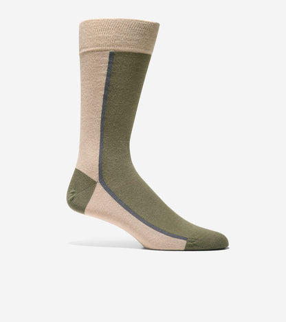 Men's Clocking Dress Crew Socks in Green | Cole Haan