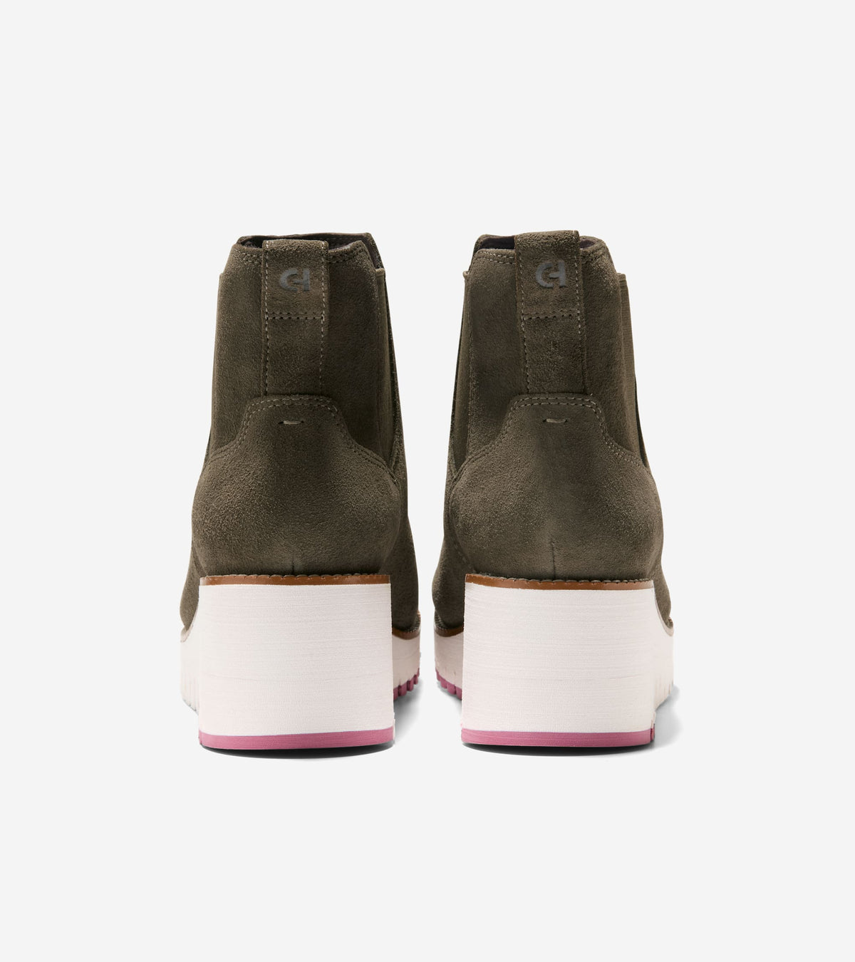 Women's ZERØGRAND City Wedge Waterproof Boots in Green | Cole Haan