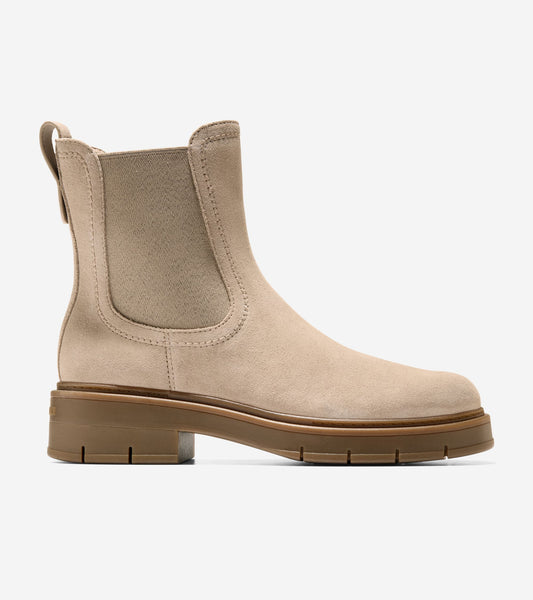 Women's Grand Flex Fenella Chelsea Waterproof Booties in Beige | Cole Haan