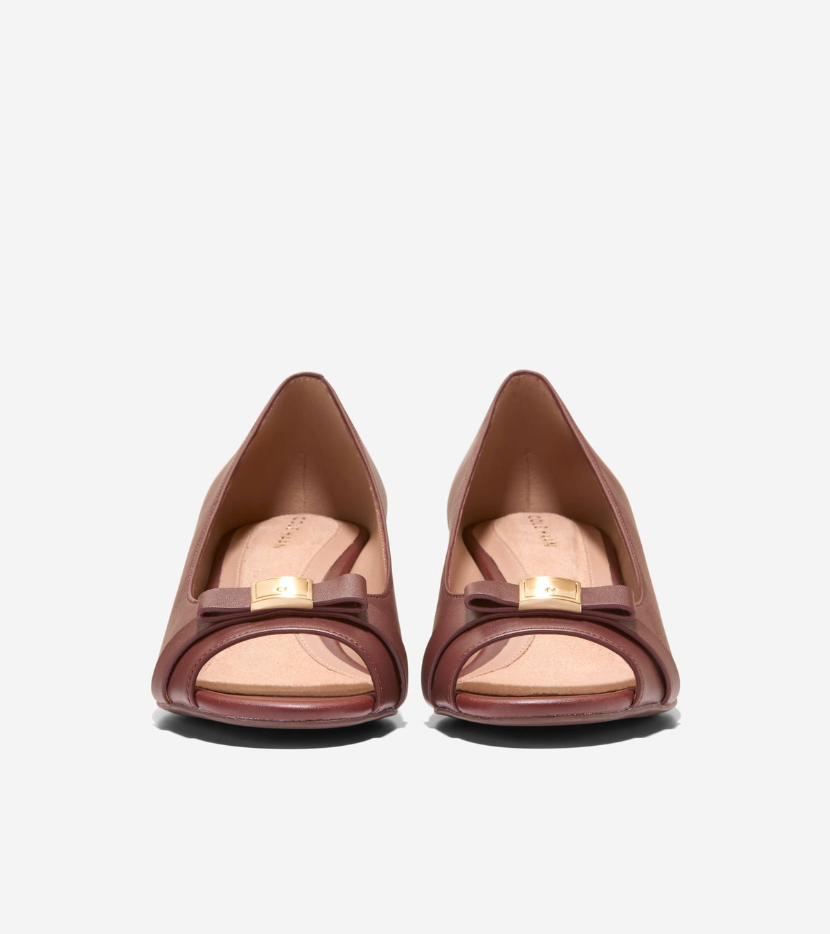 Women's Go-To Malta Peep Toe Bow Wedges in Brown | Cole Haan