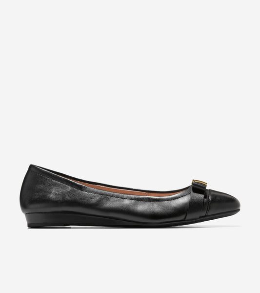Women's Go-To Tova Bow Ballet Flats in Black | Cole Haan