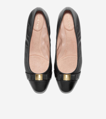 Women's Go-To Tova Bow Ballet Flats in Black | Cole Haan