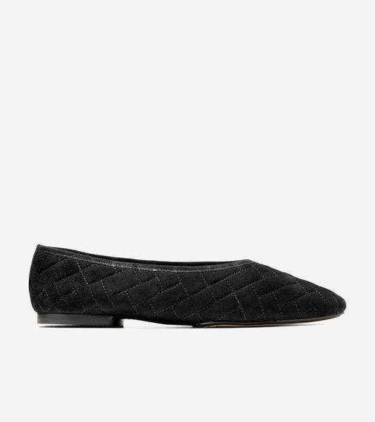 Women's Jasleen Quilted Ballet Flats in Black | Cole Haan