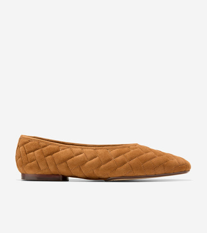 Women's Jasleen Quilted Ballet Flats in Brown | Cole Haan