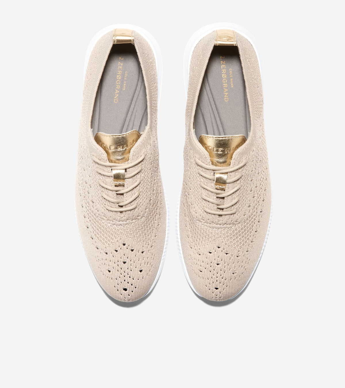 Women's 2.ZERØGRAND Stitchlite™ Wingtip Oxfords in Beige | Cole Haan