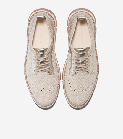 Women's ZERØGRAND Rella Stitchlite™ Oxfords in Beige, gold | Cole Haan