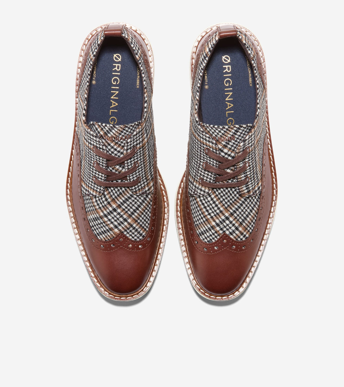 Women's ØriginalGrand Platform Wingtip Oxfords in Brown, grey | Cole Haan