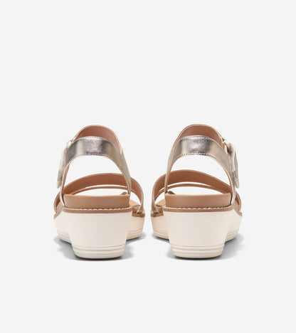 Women's ØriginalGrand Peyton Flatform Sandals in Gold | Cole Haan