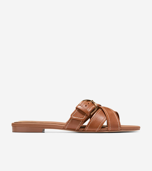 Women's Velma Buckle Slide Sandals in Brown | Cole Haan