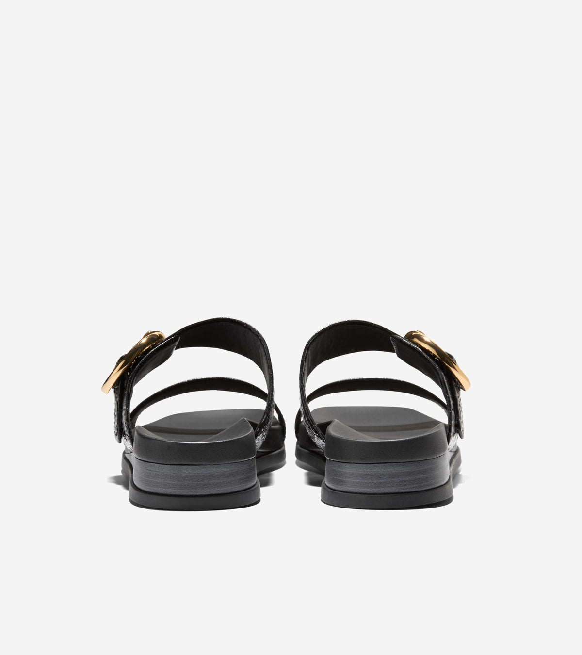 Women's Oaklynn Double Band Footbed Sandals in Black | Cole Haan