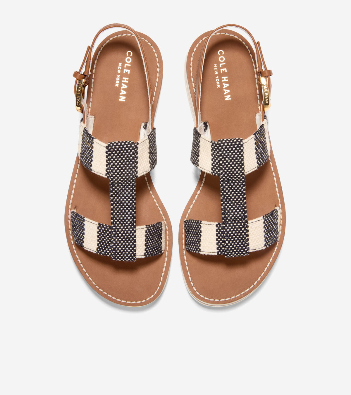 Women's Pinch Long-Weekender Sandals in Black, beige | Cole Haan