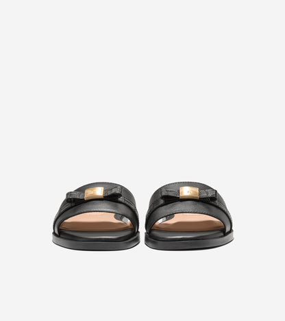 Women's Go-To Emalia Slide Bow Sandals in Black | Cole Haan