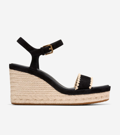 Women's Cloudfeel Asbury Espadrille Wedge Sandals in Black | Cole Haan