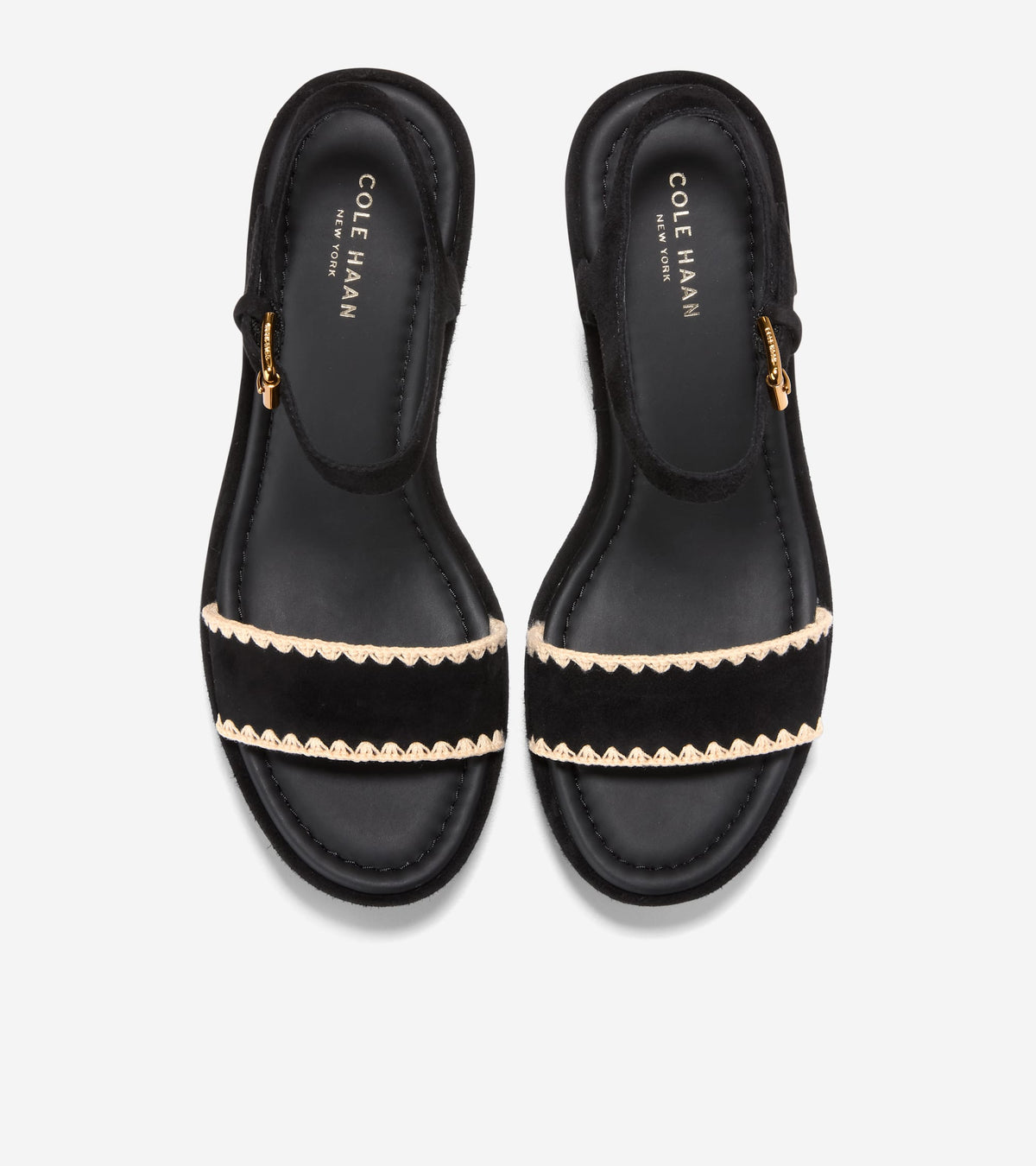 Women's Cloudfeel Asbury Espadrille Wedge Sandals in Black | Cole Haan