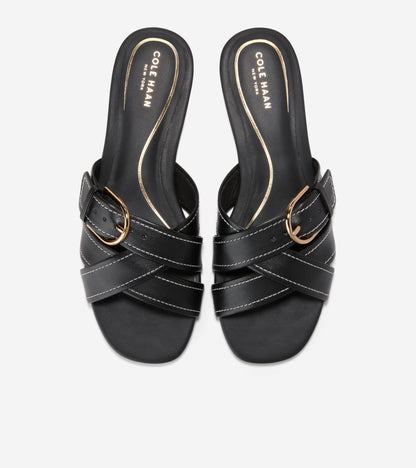 Women's Velma Buckle Slide Sandals in Black | Cole Haan