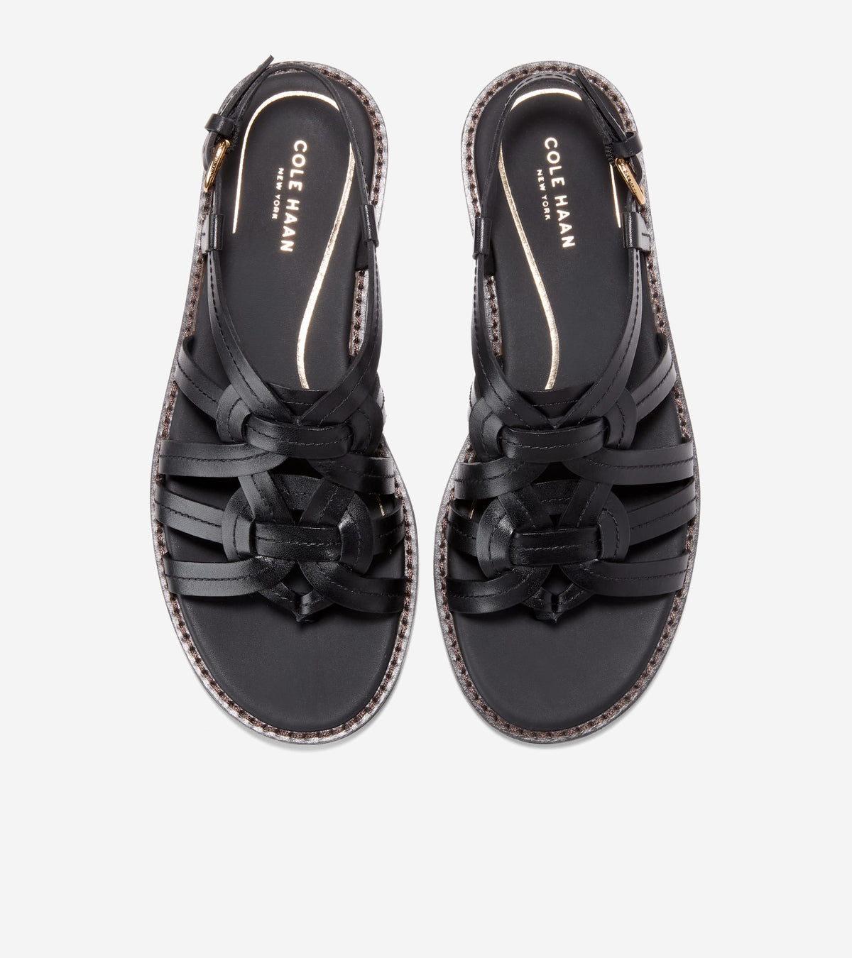 Women's Kami Interwoven Thong Sandals in Black | Cole Haan