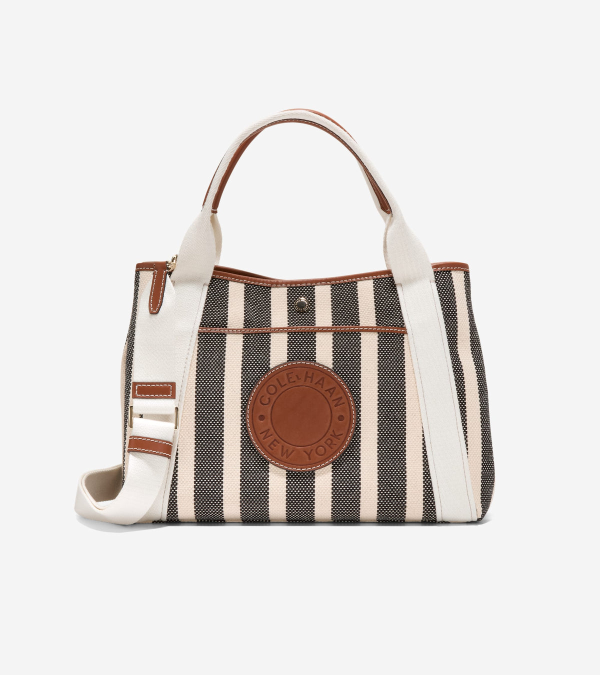 Women's Amagansett Canvas Tote Bag in Black, beige | Cole Haan