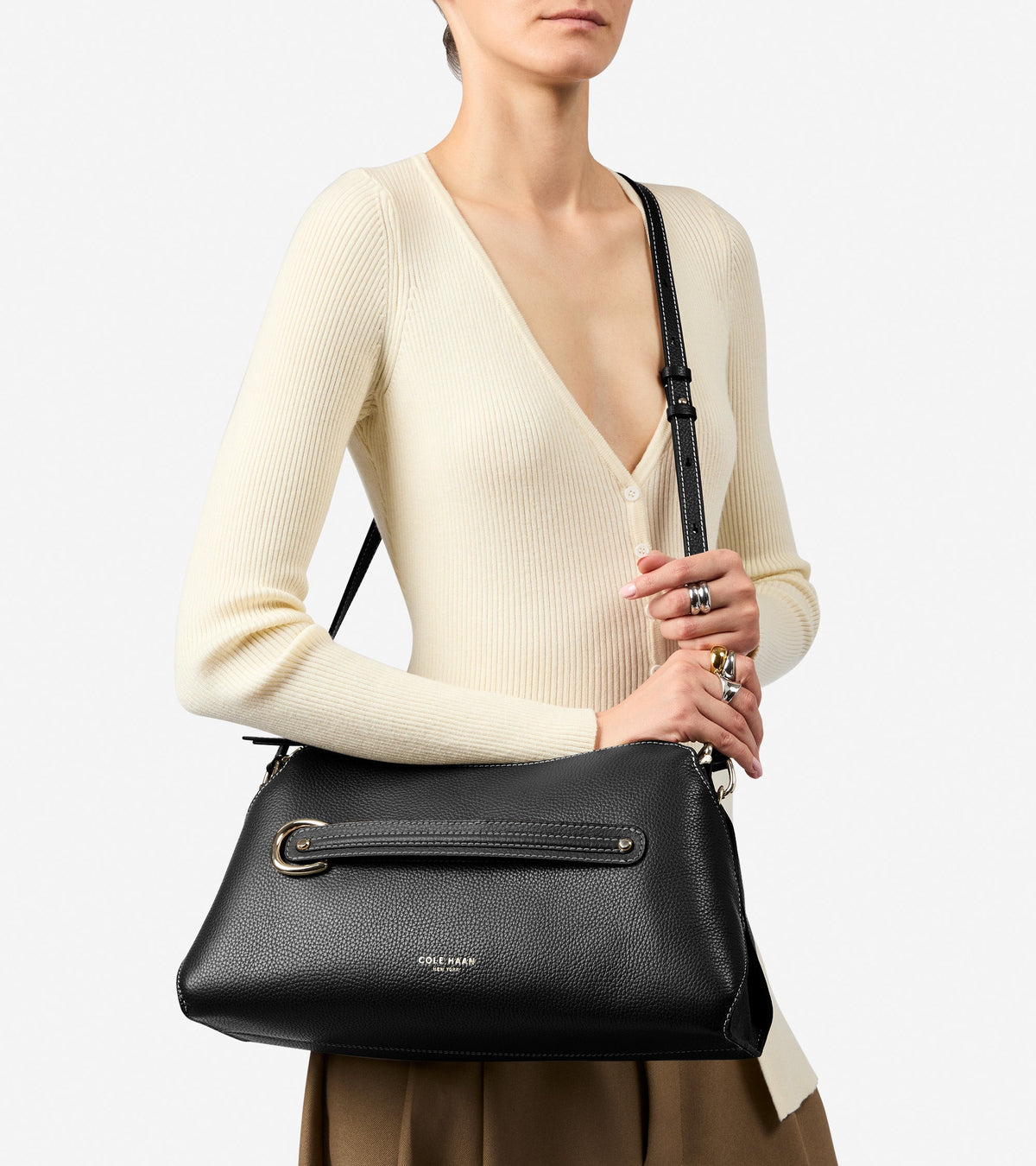 Women's Vivianne Shoulder Bag in Black | Cole Haan