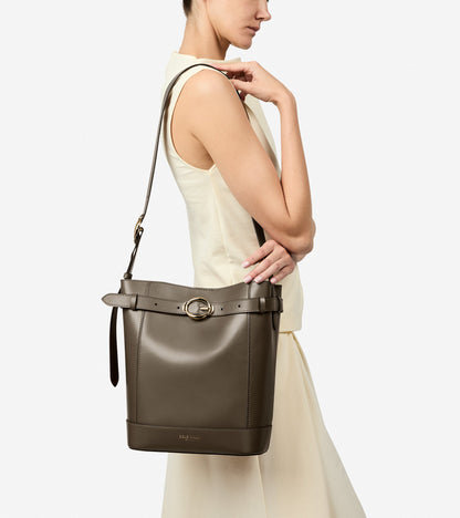 Women's Alexandria Bucket Bag in Green | Cole Haan