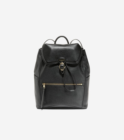 Women's Alexandria Flap Medium Backpack in Black | Cole Haan