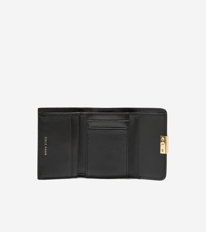 Women's Rachel Compact Wallet with Removable Card Case in Black | Cole Haan