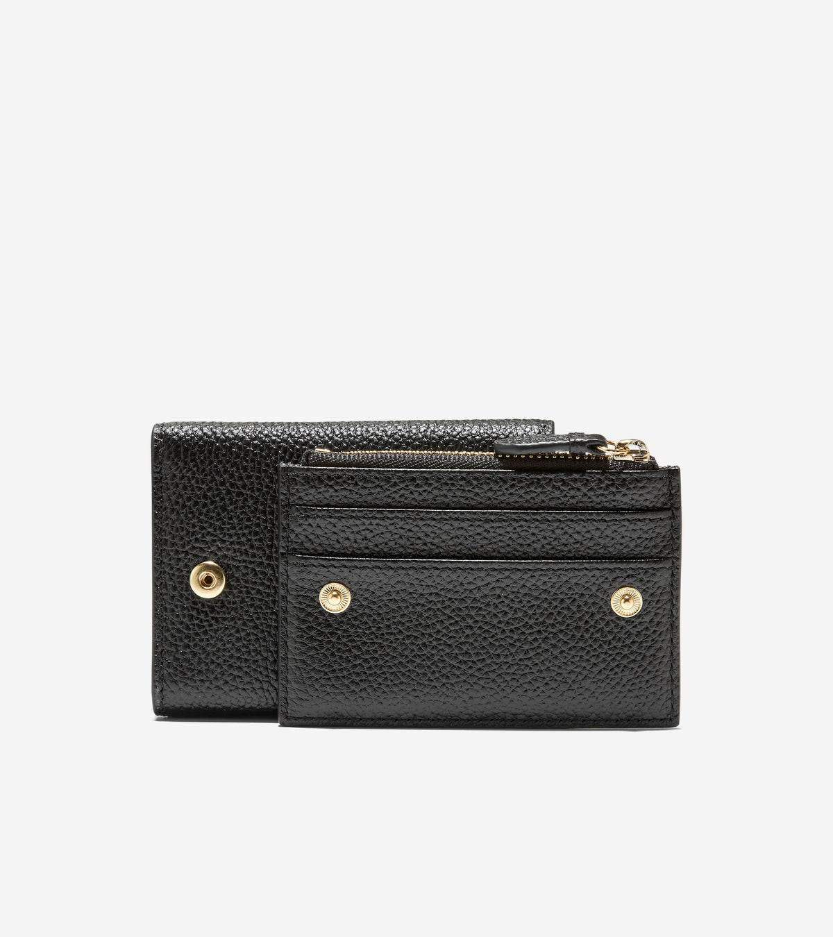 Women's Rachel Compact Wallet with Removable Card Case in Black | Cole Haan