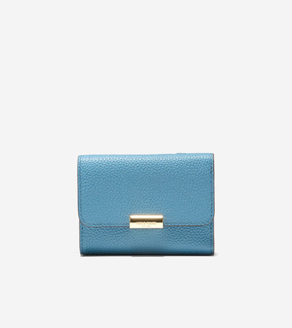 Women's Rachel Compact Wallet with Removable Card Case in Blue | Cole Haan