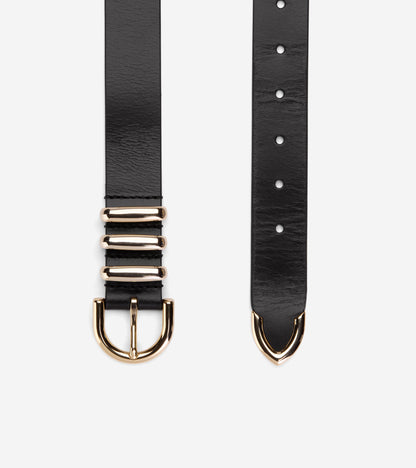 32MM Beveled Edge Modern 3PC Belt Set in Black | Cole Haan